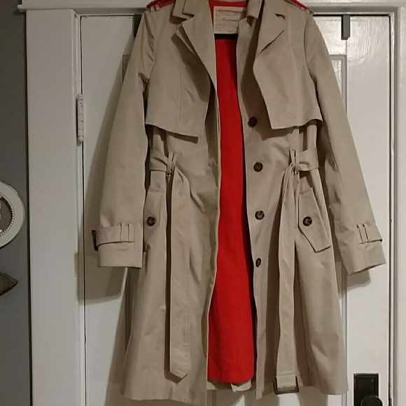 Anthropologie Jackets & Blazers - Anthropologie EUC Khaki Trench Coat Size 12